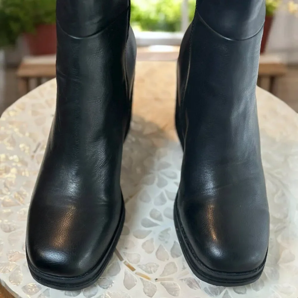 Kork-Ease Korks Moergan Black Block Heel Ankle Boots Womens 10 - Picture 6 of 13